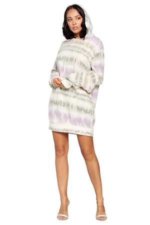 Terry Brushed Print Sweater Dress