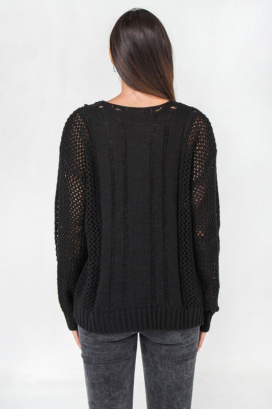 Waffle Knit Sweater