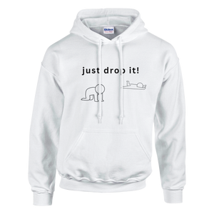 just drop it!™ Dropped Unisex Pullover Hoodie White